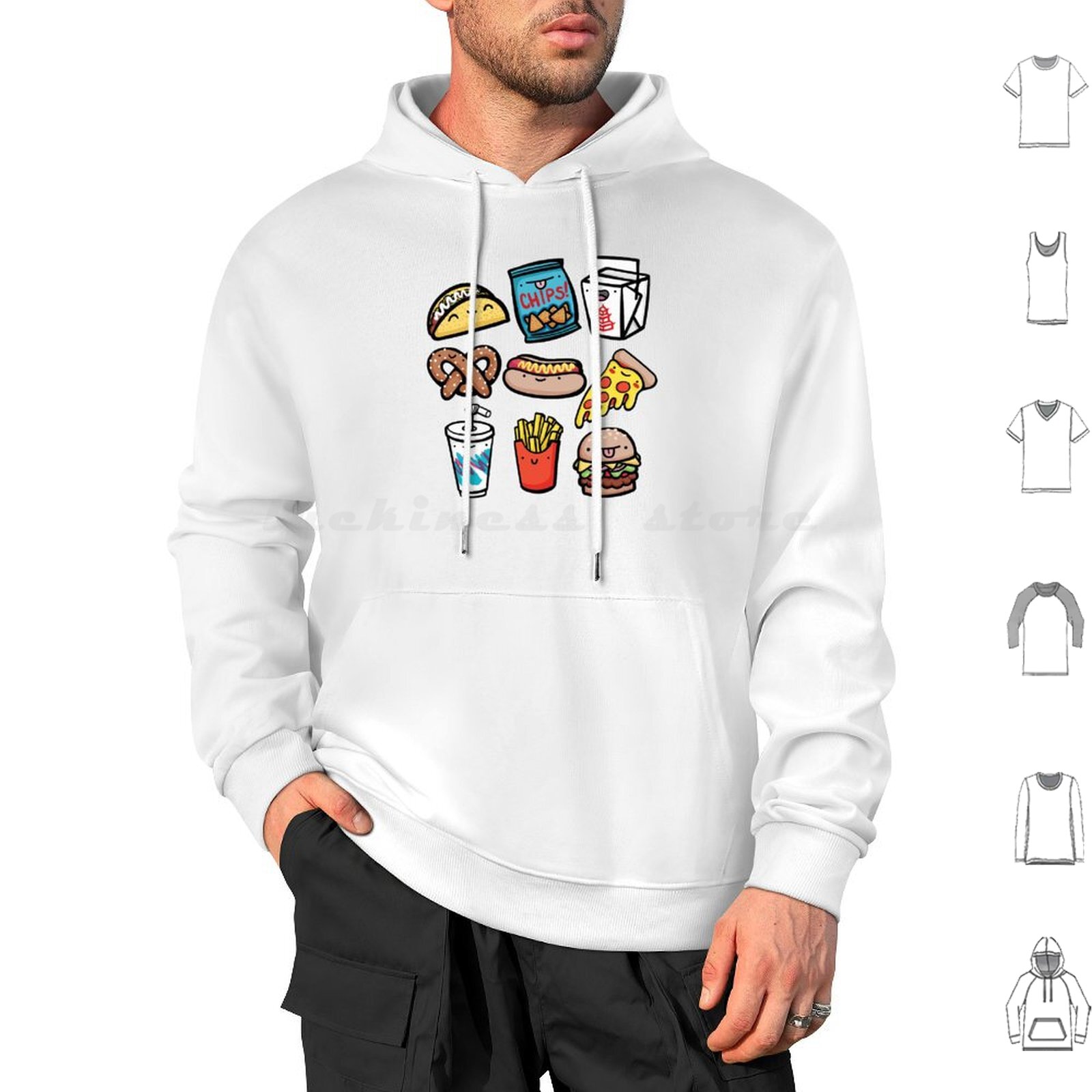 Baby Food Vector - Dudes Baby Tek Parça Kapüşonlu Üst