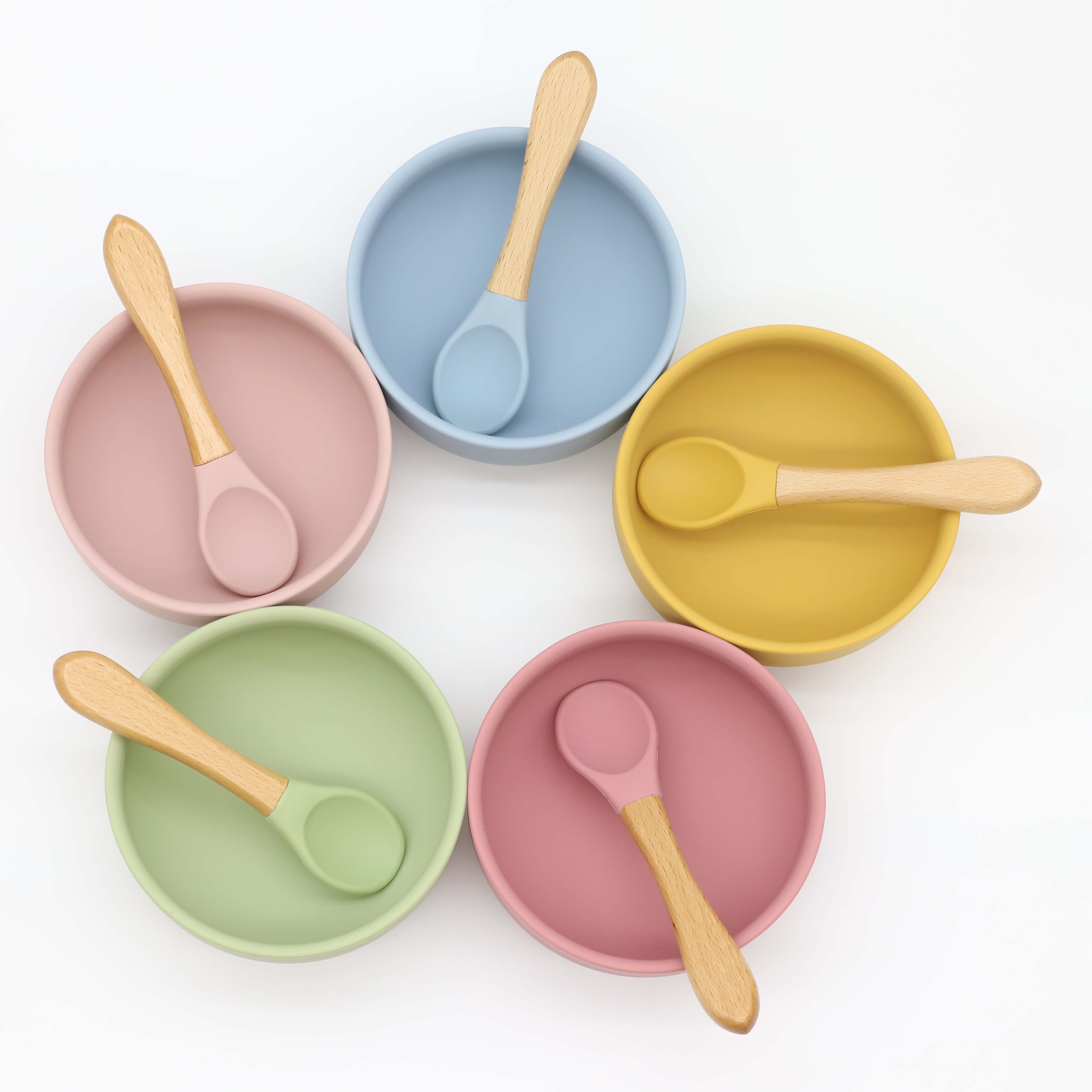 Vakumlu silikon kase, ahşap sa - Baby Food Dispensing Spoon incelemesi ve fiyatı